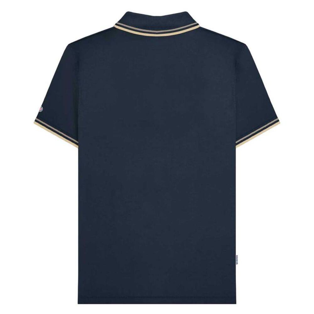 Lambretta Mens SS25 Twin Tip Polo Shirt / Navy/Cinder - Picture 2 of 3